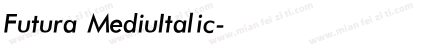 Futura MediuItalic字体转换